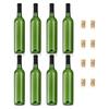 Botella Redonda de Vidrio Verde Oscuro de Alta Calidad para Aceite de Oliva de 750ml Botella de Vino Tinto Reenvasada Botella Vacía Botella para Vino Casero