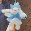 Chaveiro Pingente de Boneca Coelho Fofo de Orelhas Longas Pelúcia Pingente de Chaveiro de Casal Fofo Carro Bolsa Pequeno Presente
