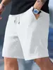 Shorts Masculinos Europeus Transfronteiriços Calças Casuais de Cinco Pontos para Férias ao Ar Livre Jacquard Waffle Patchwork