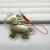 Chaveiro Fique Rico Logo, Pingente de Corrente de Celular Cavalo Dourado, Brinde Promocional, Pequeno Acessório Cavalo do Zodíaco, Atacado de Fábrica