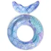 Flotador para Piscina Juguetes Acuáticos para Exteriores para Adultos y Niños Flotador de Natación de Sirena Salvavidas Inflable Anillo Flotante con Gran Flotabilidad