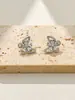 Pendientes Pequeños de Mariposa con Circonita, Modernos y Versátiles, Pendientes de Alta Gama, Accesorios de Lujo Ligero para el Día a Día