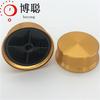 Perilla de Aleación de Aluminio Amarillo Dorado Tipo Tapa de Plástico de Aluminio Cubierta de Perilla de Interruptor de Eje Medio Diámetro Exterior 35-40 Altura 15mm