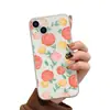 Novo Produto de Primavera Rosa Vermelha Adequado para Iphone16 Estilo Pequeno Fresco Capa de Celular 17Pro Capa Protetora Transparente de Cobertura Total