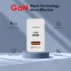 Cargador de cabeza de nitruro de galio de 65W Carga rápida europea, americana y británica QC3.0 para adaptador de corriente plano de portátil GaN