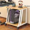 Estante multicapa para caja de computadora móvil para uso debajo del escritorio, con ruedas, adecuado para colocar impresoras