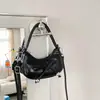 Laço de Pedraria 2026 Nova Moda Primavera Design de Nicho Casual Versátil Bolsa de Ombro Único Transversal Bolsa de Mão Bolsa Dumpling