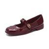 Zapatos Mary Jane Weiwei Girl 216 de Suela Gruesa para Mujer Estilo Primavera Pequeño Aroma Tacones Altos Correa de Temperamento Tacón Grueso Zapatos Individuales para Mujer