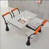 Mesas e Cadeiras Novas para Refeitórios de Fast Food, Design Simples para Cantinas de Funcionários, Combinação Modular para 4 ou 6 Pessoas, Mesa Retangular para Refeitório Escolar