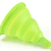 Venta directa de fábrica embudo retráctil mini de silicona pura embudo plegable portátil para aceite resistente a altas temperaturas suministros de cocina
