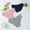 Comercio Exterior Transfronterizo Al por Mayor Calzones de Algodón para Mujer, Bikini de Canalé Multicolor Transpirable Levanta Glúteos de Cintura Baja Ropa Interior para Mujer