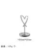 Portatarjetas de Amor para Boda Portanotas de Escritorio de Pie Portatarjetas de Negocio de Acero Inoxidable Clip Portasillas de Hotel Venta al por Mayor