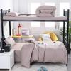 Juego de Sábanas Ajustables de Algodón Puro de Tres Piezas para Dormitorio Estudiantil en Camas Litera, Juego de Ropa de Cama de Seis Piezas de Color Sólido para Camas Individuales, Modelo Especial de Sábana Ajustable