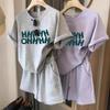 Traje Deportivo Casual para Estudiantes, Shorts Sueltos de Manga Corta con un Conjunto Completo de Trajes de Verano de Dos Piezas a la Moda para Mujer