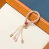 Colgante con Bucle para Dedo de Nudo de Maíz Trenzado, Nudo Cola de Fénix, Llavero para Bolso, Nudo de Cordón, Nudo de Maíz de Bucle Abierto al por Mayor