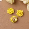 Estilo Nuevo Primavera y Verano Color Puro Simple Cuentas de Arroz Hortensia DIY Pendientes Lindos Pendientes Accesorios para el Cabello Zapatos con Agujeros Flor para Zapatos Accesorios