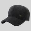 Gorro de Algodón con Protección para los Oídos para Personas de Mediana Edad y Mayores en Invierno, Gorra de Béisbol Cálida de Espiga, Gorra Gruesa a Prueba de Viento para Hombre para el Frío Invernal para Papá