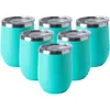 Venta directa de fábrica 12 oz taza de doble pared de acero inoxidable 304 tapa push-pull taza para beber directamente taza casera de gran barriga en forma de U