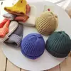 Gorro para Niños Nuevo Placa Ligera Color Sólido Gorro de Lana Tejido para Padres e Hijos Otoño e Invierno Cálido Gorro Protector de Orejas Moderno para Niños y Niñas