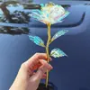 Rosa Colorido Deslumbrante Cielo Estrellado Rosa Dorado Regalo Romántico de San Valentín para Esposa, Novia, Cumpleaños de Mejor Amiga