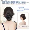 Moño de Cabello Estilo Coreano con Pinza de Garra, Moño Falso para el Cabello, Accesorio para Cola de Caballo Baja, Moño de Cabello con Pluma Sintética