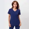 Uniforme de Lactancia Elástico de Manga Corta para Mujer Conjunto de Dos Piezas Ropa de Trabajo para Dentista Bata Quirúrgica Elástica para Hombre