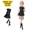 Al por mayor 30cm Ropa para Muñeca Barbie Comercio Exterior Transfronterizo Vestido de Mezclilla Cinturón Botas Zapatos Set Muñeca