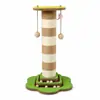 Rascador de sisal para gatos de colores, estructura de escalada para gatos de cartón corrugado bicolor, juguete para gatos, poste de escalada de madera, venta al por mayor transfronteriza de mascotas