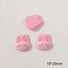 Oso con lazo rosa de niña dulce Corona amor flocado parche de resina Diadema DIY Accesorios femeninos al por mayor