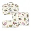 Bolsa Cosmética Portátil Grande Capacidade Floral Pequeno Armazenamento Algodão Acolchoado Portátil Flores Fofas Ins Viagem Estudantes