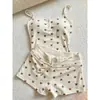 Pijama Lindo de Osito con Copas para Mujer Verano Nuevo Estilo Se Puede Usar Afuera Cómodo Manga Corta Pantalón Corto Conjunto para el Hogar Verano
