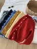 Elegante Cárdigan de Punto Trenzado con Bordado Retro y Cuello Redondo para Mujer 2026 Otoño Invierno Estilo Coreano Cálido Chaqueta Suéter para Persona Baja