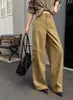 Pantalones de moda~Nuevos pantalones cargo de bolsillo de tiro alto versátiles estilo coreano para principios de otoño, jeans casuales de moda para mujer