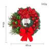 Decoración de Reno de Terciopelo Rojo Adorno Colgante Colgador Clásico para Puerta Decoración de Hotel Corona de Navidad Venta al por Mayor