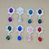 Novo Pingente de Flor de Liga em Forma de Gota de Água Acessórios para Joias DIY com Strass Brincos Dourados Pingente Fivelas com Strass Acessórios para Cabelo Acessórios para Cabeça