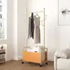Perchero de piso para el hogar estilo crema, simple, moderno, portátil, lujo ligero, perchero, perchero de almacenamiento de ropa para celebridades de Internet