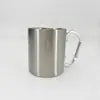 Copo de água de aço inoxidável de camada dupla para atividades ao ar livre, copo portátil, copo em branco para transferência térmica, caneca com mosquetão
