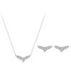 Estilo Coreano Prata Esterlina S925 Novos Brincos Colar Cauda de Peixe Golfinho Feminino Joia Leve de Luxo Exquisite Formato de Asas Conjunto