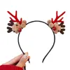 Faixa de Cabeça com Galhos de Natal, Grampo de Cabelo Bola de Pelo da Floresta, Faixa de Cabeça Fofa para Meninas Crianças, Decorações de Natal