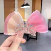 Horquilla de corona linda para bebé, niños, horquilla de lazo, nuevo tocado de malla tridimensional de princesa, accesorios para el cabello de niña pequeña