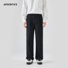 Ropa para Hombre Apo Pantalones Casuales de Negocios Transfronterizos para Hombre Otoño Alta Gama Holgados Rectos Modernos Versátiles Semi-Elásticos Pantalones Largos
