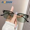 Gafas cuadradas estilo coreano miopía mujeres pueden equiparse con graduación luz azul anti-rostro pequeño té frío pigmento montura de ojo montura