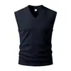 Chaleco de Punto con Cuello en V para Hombre Transfronterizo 2026, de Peso Pesado, Jacquard Texturizado, Sin Mangas, Multicolor, Chaleco Suéter Casual