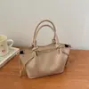 Bolsa de Ombro Transversal Casual Simples Moda Retrô Textura Tendência Cor Sólida Ins para o Trabalho Nova Coleção Primavera 2026