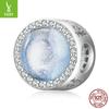 Yinziyun Estilo Original Plata S925 Ópalo Pulsera Cuentas Retro Lujo Ópalo DIY Cuentas Cuentas Sueltas con