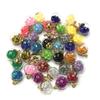 8464-16mm Bola de cristal de vidro Glitter Cor Estrela de cinco pontas Bola Pingente DIY Acessórios Marcador Brincos Acessórios