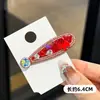 Moda Primavera e Verão Cristal Brilhante Transparente Gelo Clipe Bico de Pato Resistente Estilo Coreano Rosa Doce Azul Presilha de Cabelo