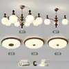 Lámpara de araña vintage estilo francés para sala de estar, madera maciza retro, lámpara de alta gama para comedor y dormitorio, nuevo modelo 2025 luz principal para el recibidor