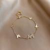 [Colección de pulseras electrochapadas en oro real] cobre micro incrustado ocho Awn estrella Cielo estrellado pulsera femenina ins popular Red roja pulsera personalizada