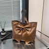 Bolsa tote grande com laço, bolsa feminina nova de nicho, de alta qualidade, com revestimento macio, bolsa de ombro criativa